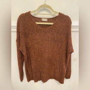 Altar'd State Brown V-Neck Sweater
